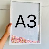 ราคา กรอบรูป กรอบใส่รูป A3 กรอบเขย่า กรอบเม็ดโฟม กรอบกล่อง (24519617711)
