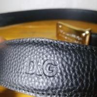 ราคา เข็มขัดแบรนด์ดัง โดลเช่ แอนด์ กาบาน่า(Dolce & Gabbana)มือสองสภาพดีมาก หนังแท้สีดำ หัวเข็มขัดโลหะสีเ (28265567908)