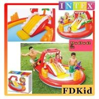 ราคา intex สระน้ำเสไลเดอร์ สระน้ำเป่าลม สระน้ำแฟนซีมีสไลเดอร์ สระน้ำไดโนเสาร์ สระสไลเดอร์และห่วงโยน สระว่ายน้ำเด็ก แฮปปี้ไดโน (8521151404)