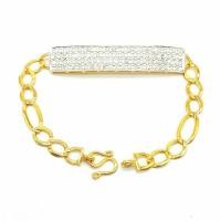 ราคา เลสข้อมือชายเพชรแท้เกสรทองคำแท้9k (25491458588)