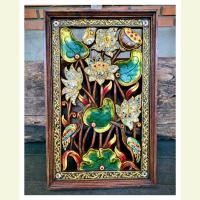 ราคา แผ่นไม้แกะสลัก แผ่นไม้ติดผนัง ไม้แกะสลัก รูปดอกบัว ปิดทอง แต่งกระจกสี ไม้จามจุรี ตกแต่งผนัง 34x53X2.5CM ไม้แกะสลักมงคล (22646410860)