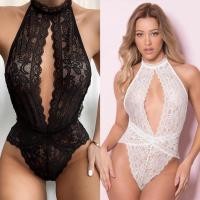 ราคา BUTOWomen เซ็กซี่สําหรับชุดชั้นในบอดี้สูทชุดชั้นในลูกไม้โป๊เครื่องแต่งกายคอวีลึกเปิด Bra (47152037266)
