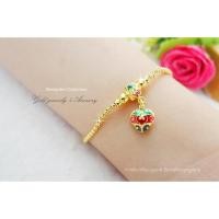 ราคา สร้อยข้อมือลงยาหุ้มทองคำแท้ 5 ไมครอน (2221838424)
