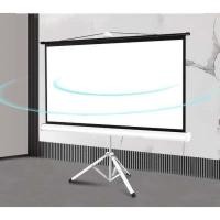 ราคา e0lovlxqva จอโปรเจคเตอร์ 100 นิ้ว 16:9 พร้อม ขาตั้ง 3 ขา จอแขวนมือดึง จอ โปรเจคเตอร์ จอรับภาพโปรเจคเตอร (29086768574)