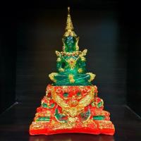 ราคา พระแก้วมรกตฐานครุฑ งานปิดทองประดับเพชร พระคู่บ้าน(หน้าตัก5นิ้ว สูง25ซม.) (9730114467)