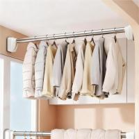 ราคา ราวม่านสแตนเลส ราวแขวน ราวยืดหดได้ 50-280cm ราวม่านห้องน้ำ ไม่ต้องเจาะผนัง ปรับความยาวได้ (56600844884)