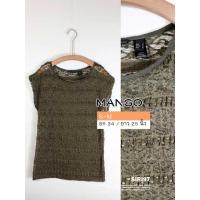 ราคา MNG MANGO เสื้อลูกไม้แขนกุด ผ้ายืด งานสวย / Size S-M มือสอง สภาพดี พร้อมส่ง (46102340739)