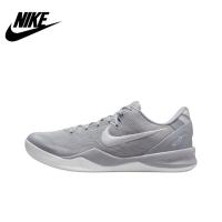 ราคา Nike Kobe 8 Protro "Wolf Grey" Round Toe Lace-up รองเท้าบาสเก็ตบอลรองเท้าผ้าใบสีเทาผู้ชาย HF9550-00 (27622111491)