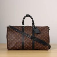 ราคา Louis Vuitton Keepall Bandoulière 45 ลายดอกไม้เก่า กระเป๋าถือสะлечียง พกพาสะดวก (52703041188)