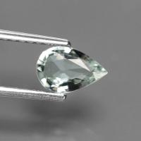 ราคา 0.40 ct พลอยแท้ พลอยดิบ อความารีน (Unheated Aquamarine) สีเขียวอ่อน ทรงหยดน้ำ แอฟริกา (41627604782)