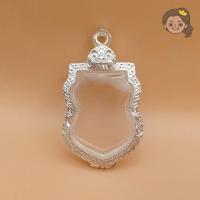 ราคา กรอบพระ กรอบพระเงินผสม | เสมาหลวงปู่ทวด | กว้าง 3.0 x สูง 4.0 ซม.(ขนาดวัดจากจอกระจก) (20239511724)