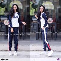 ราคา เซตวอร์มสกรีน FILA เสื้อฮู๊ดแขนยาวสโลป+กางเกงขายาวแต่งแถบ (2244893113)