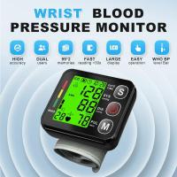 ราคา Backlit LCD Wrist Blood Pressure Monitor 3Colors Digital Sphygmomanometer Heart Rate Arrhythmia Pul (51303718514)