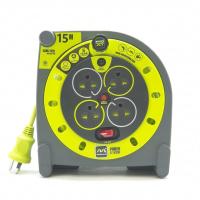 ราคา LUCECO โรลสายไฟ 4หัว 15เมตร ขนาด1.0mm รุ่น HMTH15104SL-GH สีเขียว -By AjuShop (22803550858)