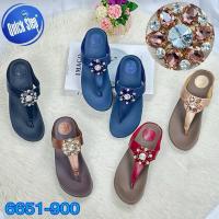 ราคา #6651-900#แบบมาใหม่ล่าสุดรองเท้าเพื่อสุขภาพQuick stepแท้พื้นสูง1.5นิ้ว (24516464284)