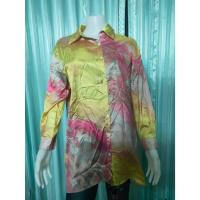 ราคา เสื้อเชิ้ตแฟชั่น เหมาะสำหรับสาวอวบ ผ้าซาติน สีรุ้งพาสเทล (17099052858)