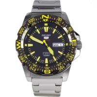 ราคา Seiko 5 Sport Automatic Japan Men Watch Stainless Strapรุ่นSRP545J1-Black/Yellow (340017485)