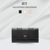 ราคา [ ️ข้อเสนอพิเศษ] Valentino Creations Carly Ladies Women Tri-Fold Long Wallet with Multi Card Slot Coin Pouch (40815553068)