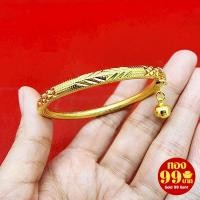 ราคา กำไลทอง กำไลหลอดพ่นทรายตัดลายห้อยกระพรวน เส้นผ่านศูนย์กลาง 4.5 ซม. เสริมบารมี ใส่ออกงานได้ ชุบทองติดทน สวยเป๊ะไม่โป๊ะ (42655836812)