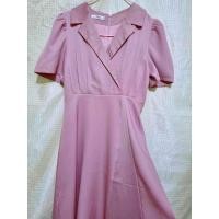 ราคา ชุดเดรสสีชมพูกะปิ ชุดทำงาน (มือสอง)✨ (23783796508)