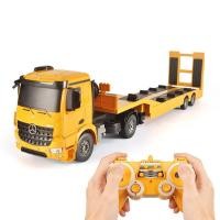 ราคา รถหัวลากเทรลเลอร์บังคับวิทยุ สเกล 1:20 บังคับได้เหมือนจริง– Mercedes – Benz Arocs Flat Bed Trailer - Double E E-562-003 (1048103969)