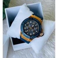 ราคา Guess Multi-Function Blue Dial Blue Silicone Men's Watch แท้ (42626815737)