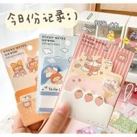 ราคา 3in1 กระดาษโน๊ต กาวในตัว มี3แบบ 3ขนาด รวม90แผ่น ในชิ้นเดียว ลายน่ารัก Memo Daily To do List (18285382555)