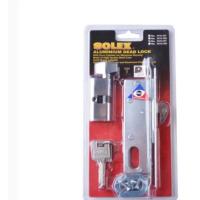 ราคา กุญแจล็อคประตูอลูมิเนียม ประตูบานเลื่อนคอม้า ประตูสวิง4.5"x1.1/4" #4512HT Solex (6856973257)