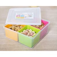 ราคา กล่องข้าว กล่องอาหาร กล่องถนอมอาหาร ทรงสี่เหลี่ยมจัตุรัส 4 ช่องแบ่ง Keyway (G1200) (7425953498)