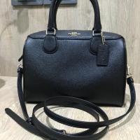 ราคา Coach leather mini Bennett satchel F32202 โค้ชหมอน9" หนังซาฟิโน่สีดำ (1829585284)