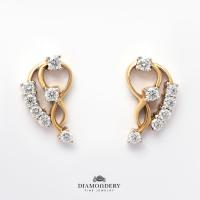 ราคา ต่างหูเพชร Infinity With Diamond Earrings (25962628506)