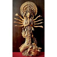 ราคา พระแม่กวนอิมพันมือ งานทองเหลืองเก่า งานละเอียด ปราณีต งดงาม สูง 10 นิ้ว (27508548964)