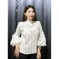 ราคา เสื้อลูกไม้ฉลุแขนยาวสวยๆ (27450947625)