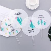 ราคา พัดพกพา พัดลายกระบองเพชร พัด ของชำร่วยพัด (6720478515)