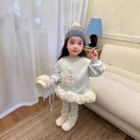 ราคา สาวขนแกะ-ขนแกะ มนุษย์หิมะ เสื้อกันหนาวสูท 2025 เด็กฤดูใบไม้ร่วงฤดูหนาวเสื้อผ้าแฟชั่นเด็กสาวลาย เลกกิ้ง (51751845429)