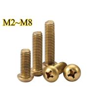 ราคา MDXสกรูหัวกลมทองแดงสกรูไขว้หัวกระทะสลักเกลียวทองเหลือง ม2~ม8 (51402903020)