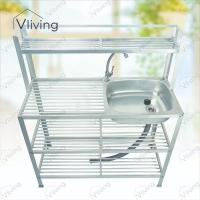 ราคา ซิ้งค์ล้างจาน อ่างล้างจานอลูมิเนียม 3ชั้น กลาง มีบน ยาว 1เมตร (27002684882)