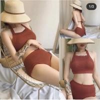 ราคา ชุดว่ายน้ำไหมพรมสีแดงเลือดหมู (4274890368)