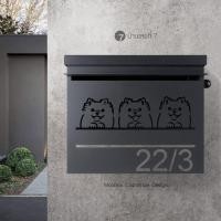 ราคา บ้านเลขที่ 7 ตู้จดหมาย ตู้ไปรษณีย์ Customize ตู้หมวก อักษรฉลุ 30x25cm กรอบดำ กล่องจดหมาย ตู้รับจดหมาย (6979844467)