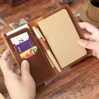 ราคา Journal Notebooks Leather Multifunctionala Organizer with Pen Loop Business Card Holder Pocket Note (40461906258)