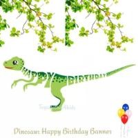 ราคา พร้อมส่ง! แบนเนอร์วันเกิดไดโนเสาร์ ธงราวไดโนเสาร์ Dinosaur Birthday Banner (1499646794)