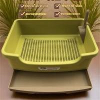 ราคา ห้องน้ำแมว Pet Toilet แบบลิ้นชักกึ่งปิด กระบะทรายแมว 2 ชั้น (40815630256)