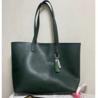 ราคา กระเป๋ามือสองทรงช้อปปิ้งสีเขียว (27469109399)