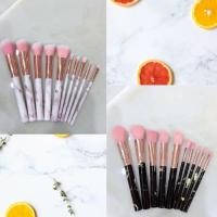 ราคา แปรงแต่งหน้า ชุดแต่งหน้า ลายหินอ่อน เซ็ทแปรงแต่งหน้า 10pcs (21432621411)