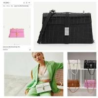 ราคา PEDRO LEATHER CROC EFFECT SHOULDER BAG (41821800217)