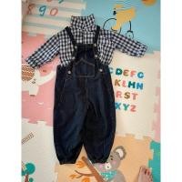 ราคา ชุดเอี๊ยมพร้อมเสื้อคาวบอย สำหรับเด็กหญิงและเด็กชาย อายุ 4-5 ปี มือสอง (29080848962)