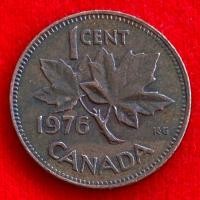 ราคา เหรียญแคนาดา Canada 1 cent ปี 1976 เหรียญต่างประเทศ (25359692169)