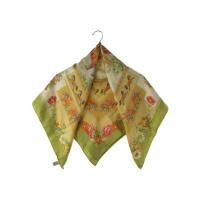 ราคา Salvatore Ferragamo Scarf green silk Flower pattern Direct from Japan Secondhand (27604336611)