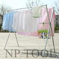 ราคา NP-599 ราวตากผ้า พับได้ ราวตากผ้าสแตนเลส แขวนเสื้อผ้า พับเก็บง่าย (23945707445)