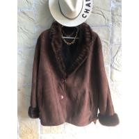 ราคา jacket เสื้อคลุมกันหนาว หนังแกะ ขนแกะ แต่งมิ้งค์แท้แท้ซับขนแกะแท้ แต่งขนมิ้งค์แขน อก 38-42 นิ้ว (18395575934)